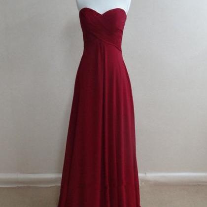 Simple And Pretty Burgundy Prom Dresses 2018, High..