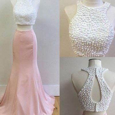 Charming Prom Dress,two Pieces Evening Dress,sexy..
