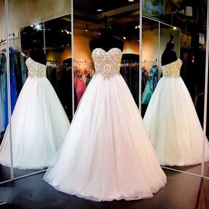 Charming White Quinceanera Dresses Gold Lace..