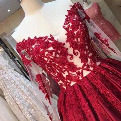 Red Prom Dress, Cute Prom Dress, A-line Prom..