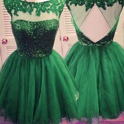 Tulle Homecoming Gowns,backless Party Dress,open..