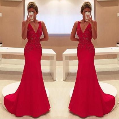 Red Prom Dresses,charming Evening Dress,prom..