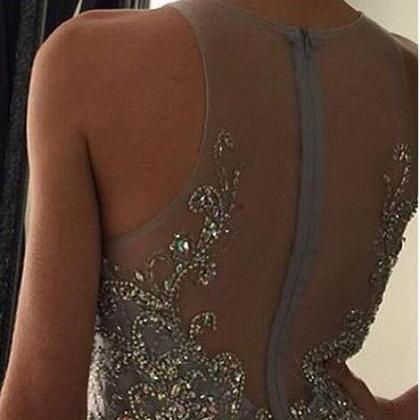 See-through Homecoming Dress With Sequins,light..