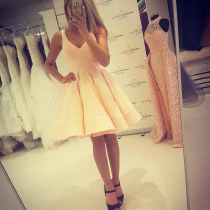 Fit-and-flare Pearls Short Homecoming Dress With..