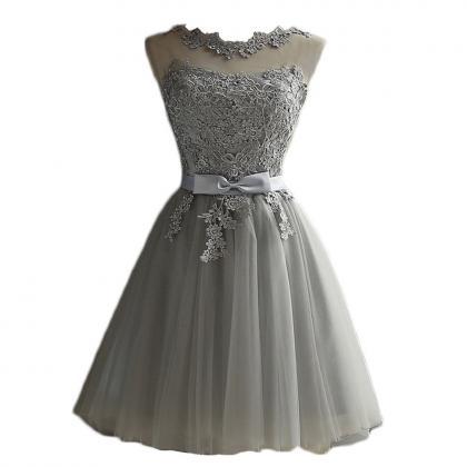 2018 Sexy Silver Lace Mini Homecoming Dresses Knee..
