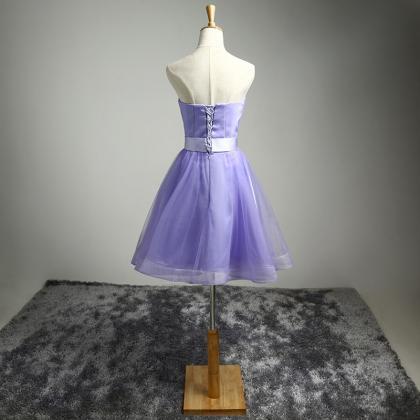 2018 Lavender Tulle Homecoming Dresses Plus Size..
