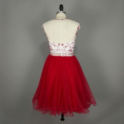 Red Homecoming Dresses Short 8th Grade Prom Gowns..