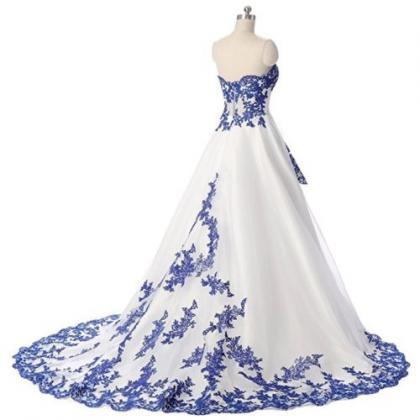 2018 High Low Prom Dresses Royal Blue Lace Evening..