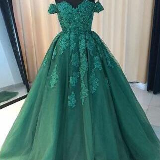 Beautiful Green Prom Dress,sexy Prom Dress,lace..