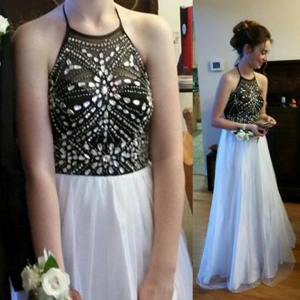 Charming Prom Dress,halter Prom Dress,a-line Prom..