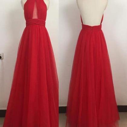 2018 Prom Dress, Long Prom Dress, Red Prom Dress,..