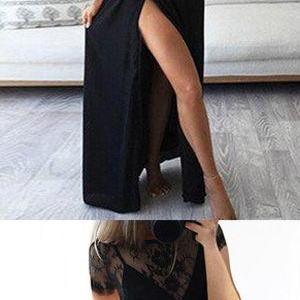 Two Pieces Short Prom Dresses, Sleeve Sexy Side..