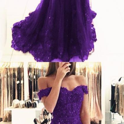 purple lace mermaid prom dresses be..