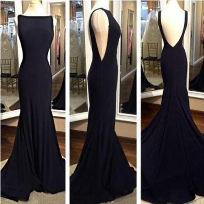 Black Prom Dress Evening Party Gown, Sexy Black..