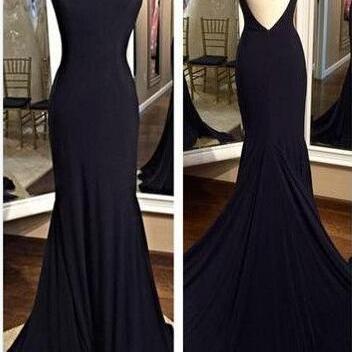 Black Prom Dress Evening Party Gown, Sexy Black..