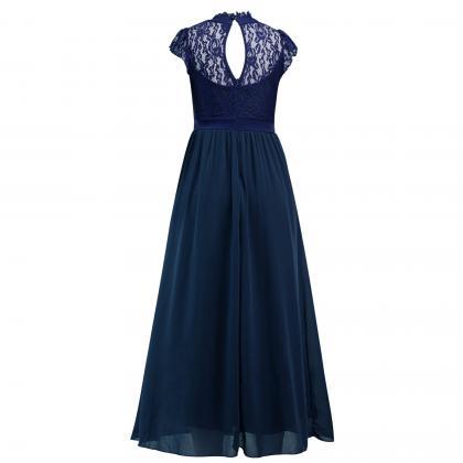 Navy Blue Women Maxi Dress A Line Prom Dresses,..