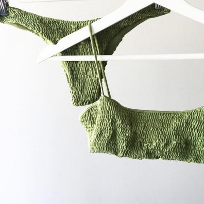 Green Fashion Swimsuits,two Pieces Swimwear,sexy..