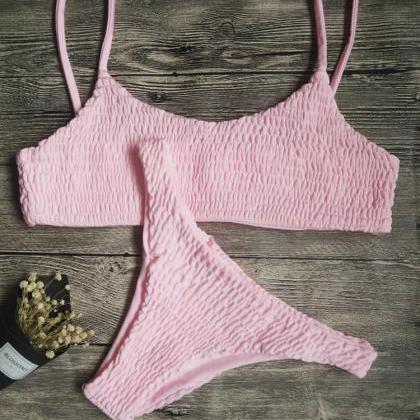 Pink Fashion Swimsuits,two Pieces Swimwear,sexy..