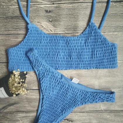Blue Fashion Swimsuits,two Pieces Swimwear,sexy..