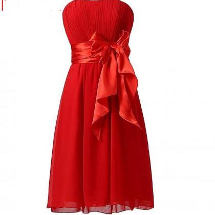 Red Chiffon Short Homecoming Dresses Off Shoulder..