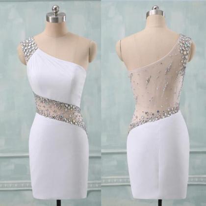 Sparkly Beaded Crystal Sheath Prom Dress..