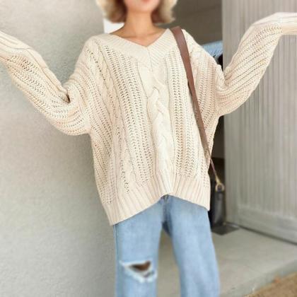 Women Autumn Sweather Long Sleeve Sweater Pullover..