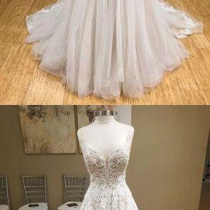 Sexy V-neck Lace Prom Dress Custom Made White..