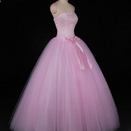 Luxury Beaded Crystal Sweet Prom Dress A Line..