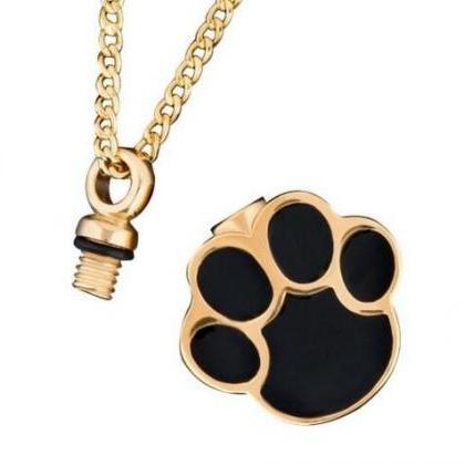 Ashes Pet Dog/cat Paw Print Cremation Urn Necklace..
