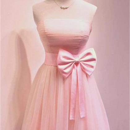 Light Pink Ruched Short Homecoming Dress, Short..