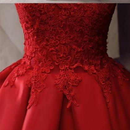 Sexy O-neck Lace Prom Dress Short, Skirts Tiers..