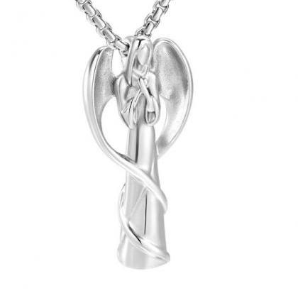 Angel Wing Wrapped Fariy Stainless Steel Cremation..