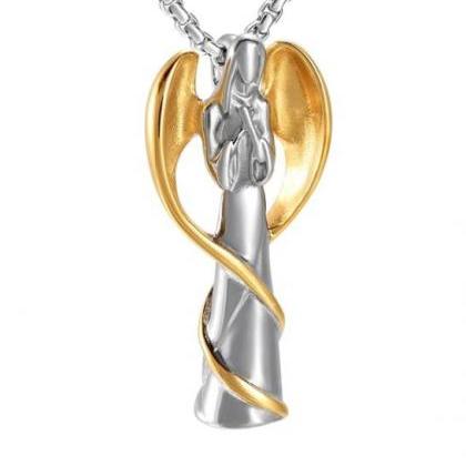 Angel Wing Wrapped Fariy Stainless Steel Cremation..