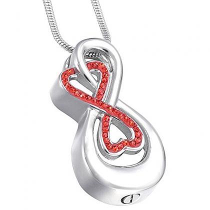Stainless Steel Memorial Ashes Urn Necklace With..