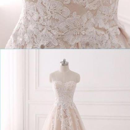 Sweet Lace Appliqued Long Prom Dress Off Shoulder..