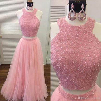 Sexy Halter Tulle Long Prom Dress 2019 Women Party..