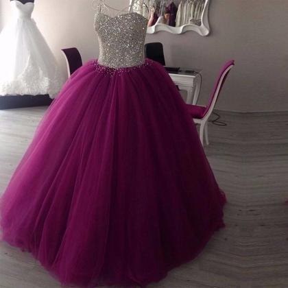 Sparkly Sweetheart Beaded Ball Gown Prom Dresses..