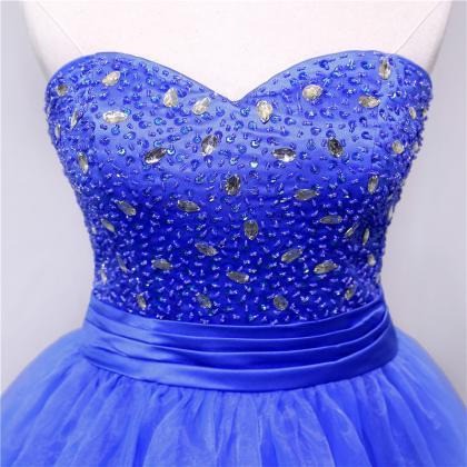 Luxury Beaded Sweet Ball Gown Tulle Quinceanera..