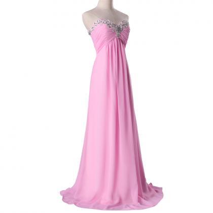 Sexy A Line Purple Beaded Ruffle Long Prom Dress..
