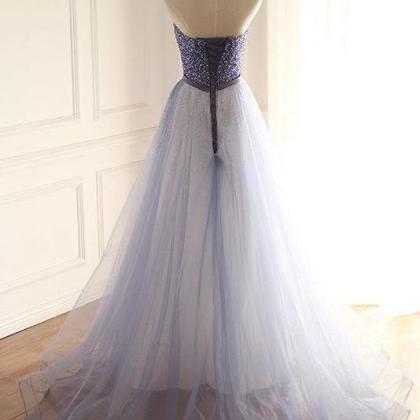 Charming Beaded Formal Evening Dress , A Line Prom..