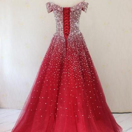 Luxury Beaded Sweet A Line Prom Dress For Wedding..