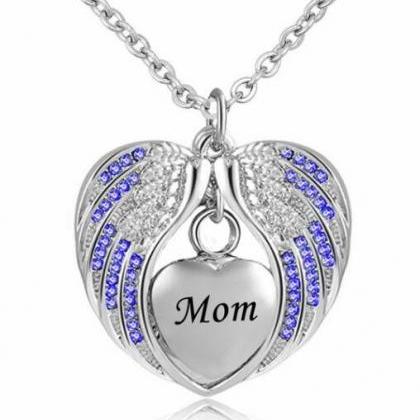 Mom Cremation Jewelry For Ashes Keepsake Angel..