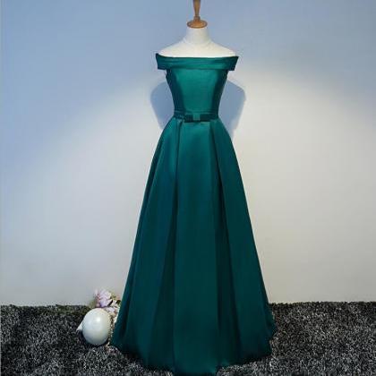 Green Satin Strapless Women Prom Dress ,custom..