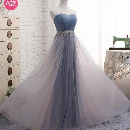 Charming Beaded Strapless Long Prom..