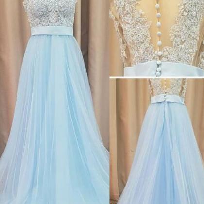 Stunning A Line Lace Formal Evening Dresses 2020..