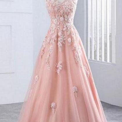 Sexy V-neck Lace Prom Dress A Line Wedding Guest..