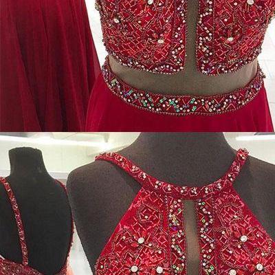 Fashion Sexy Backless Lace Prom Dresses Burgundy..