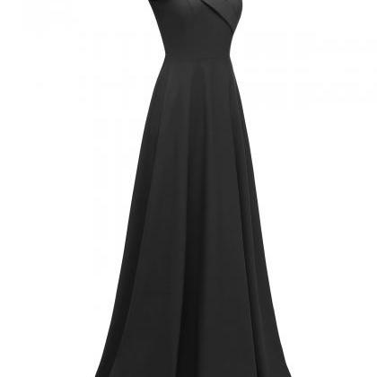 Sexy Black Strech Long Prom Dress A Line Women..