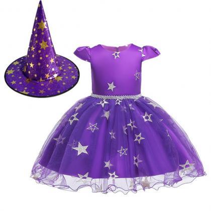 Newly Purple Short Pricess Flower Girls Dresses..