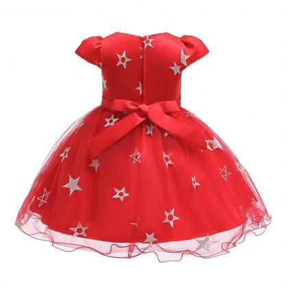Newly Red Short Pricess Flower Girls Dresses For..